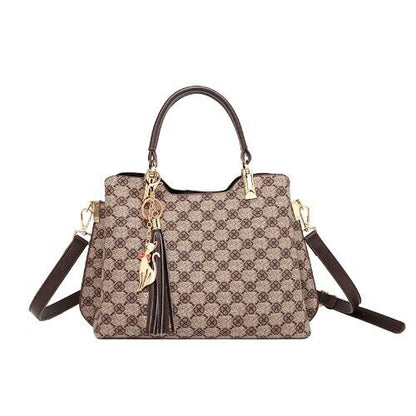 Shoulder Bag Women Crossbody Leather Ladies Shopper Plaid Big Handbags
