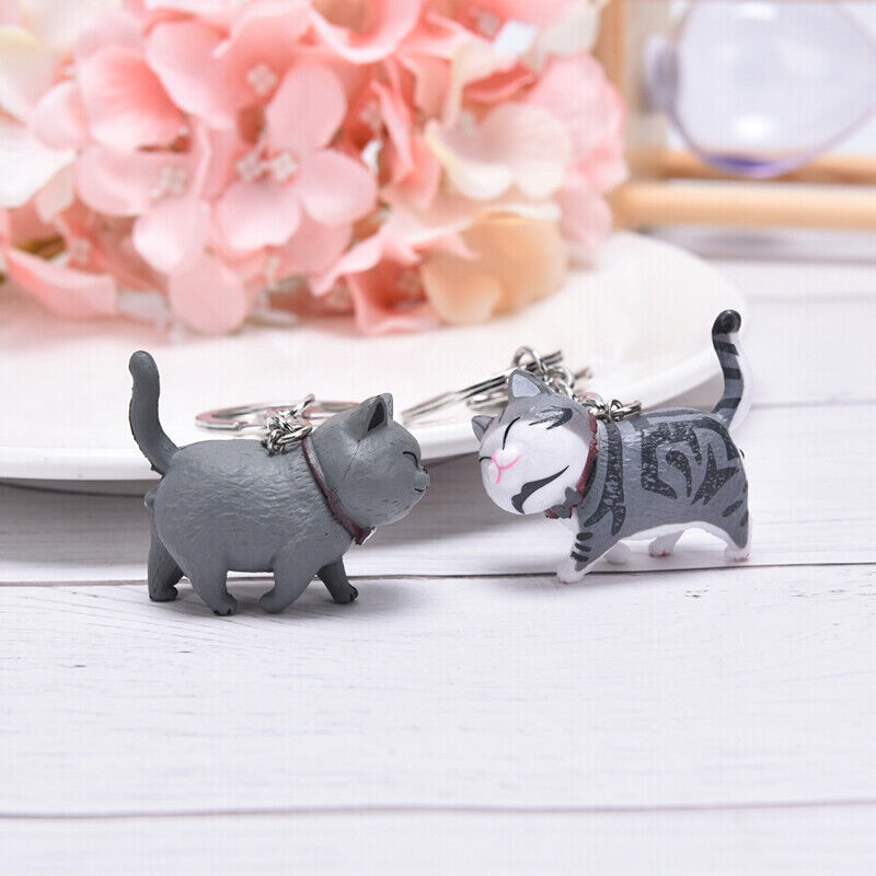 New Lovely Cat Kitten Keychain Keyring Handbag Pendant Ornament Kids Toy Gif-ca
