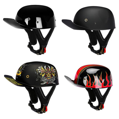 Vintage Motorcycle Helmet Open Face Helmet Motorcycle half helmet Baseball Cap