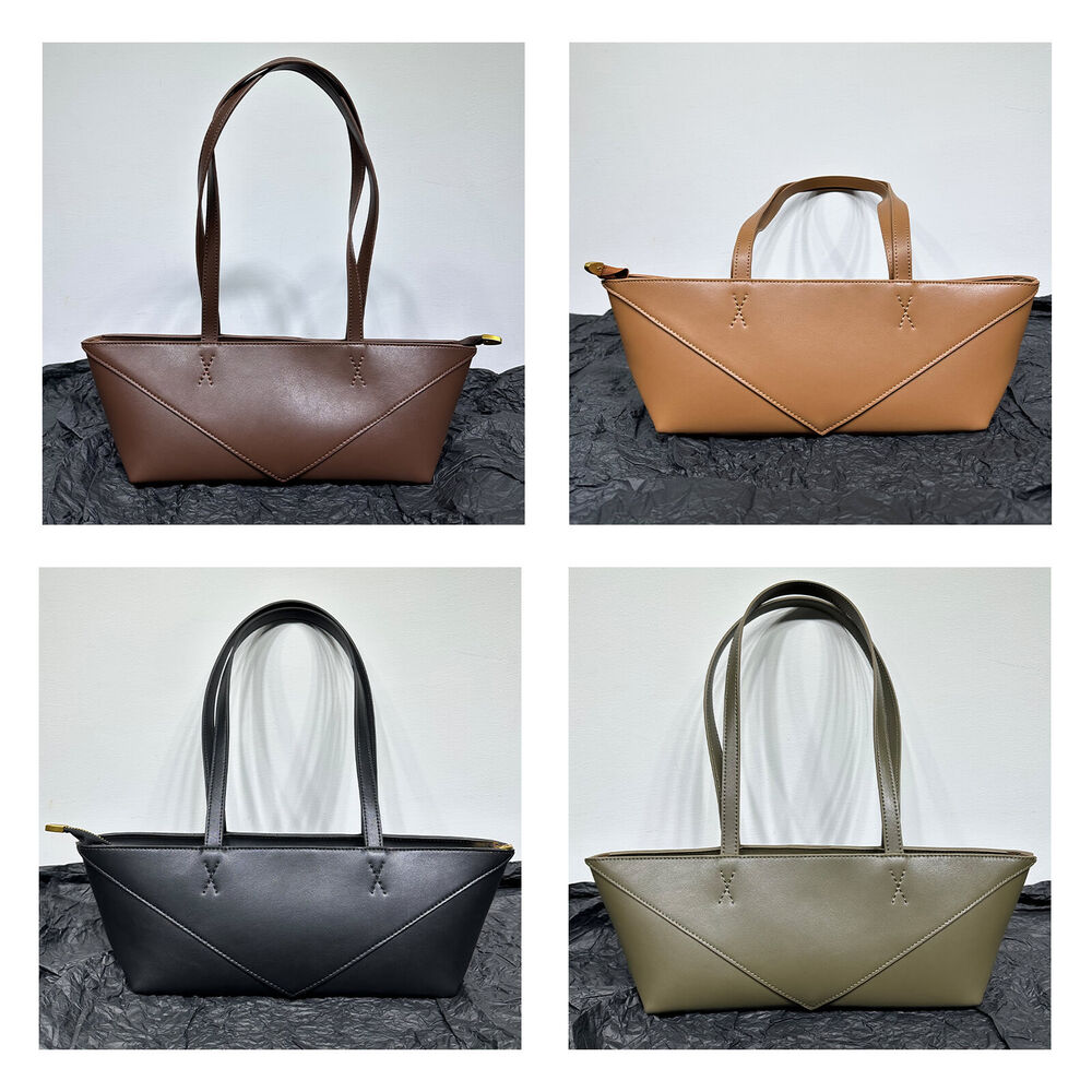 Small Real Leather Fold Shoulder bag Tote Handbag Fashion Purse Top Handles