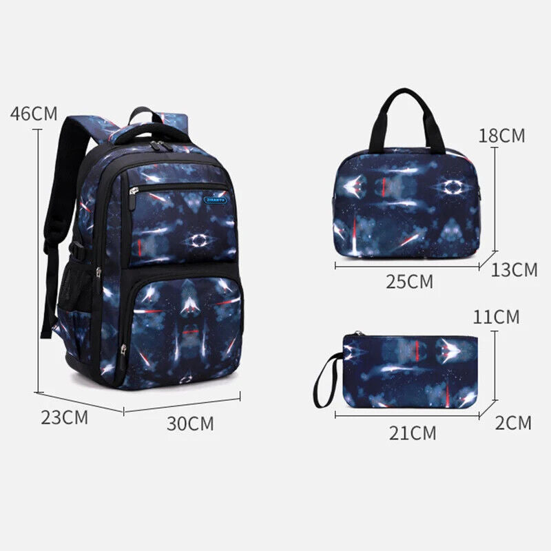 Boys Backpacks 3 Pieces Sets School Bags Bag Children School Students