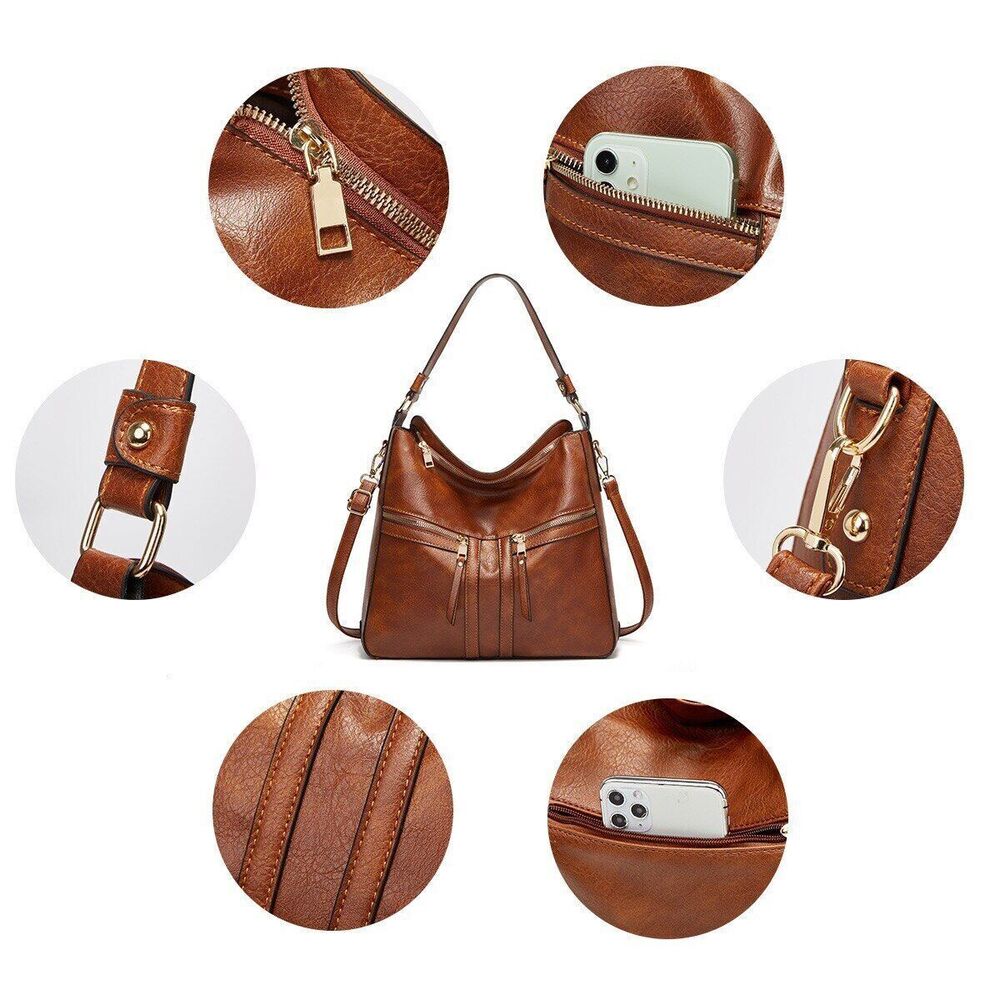 Women's Black Tote Bag New Fashion Simple Shoulder Bag Hand Messenger Bag