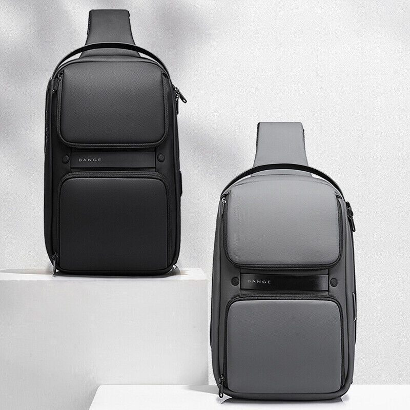 Sling Backpack Oxford cloth Waterproof Crossbody Shoulder Sport Bag USB Port