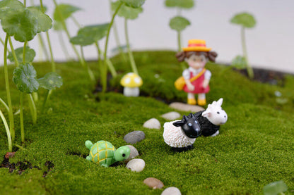 Mini 8pcs Goat Miniature Garden Lawn Ornament Decoration Figurine DIY Bonsai