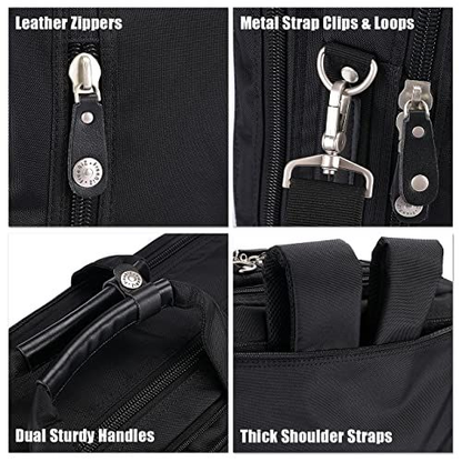 FreeBiz Laptop Backpack Messenger Bag-Hybrid Briefcase Bag Rucksack Black