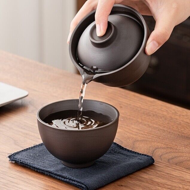 Chinese Tea Set Portable Kung Fu Tea Sets Purple Clay Tea Pot With Infuser Cup