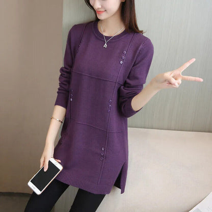 Autumn Winter Women Sweater Pullover Knitwear Sweater O-neck Sweater Clothes