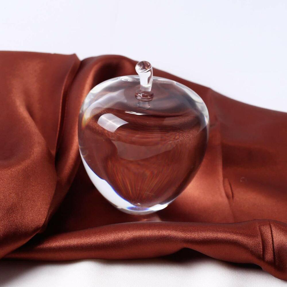 Clear Crystal Glass Apple Paperweight Home Decoration Teacher Appreciation Gift
