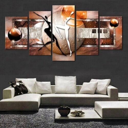 Abstract Art Couple Dancing 5 Pcs Canvas Wall Artwork Poster Home Decor Cuadros