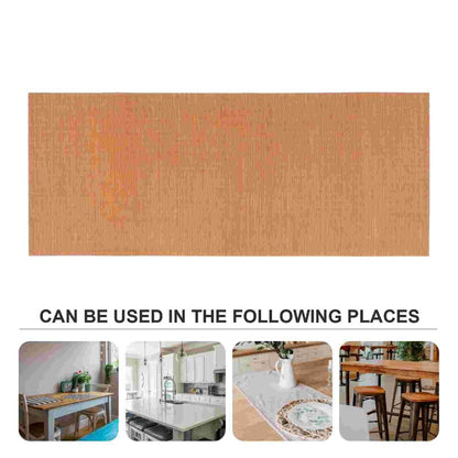 Table Runner Dining Pads Natural Bamboo Placemat Heat-Resistant Tea Mat 100x40cm