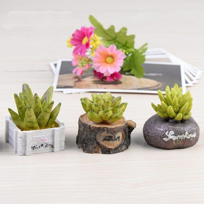Figurines Craft Mini Simulation Resin Succulents Models Garden Famous Home Decor