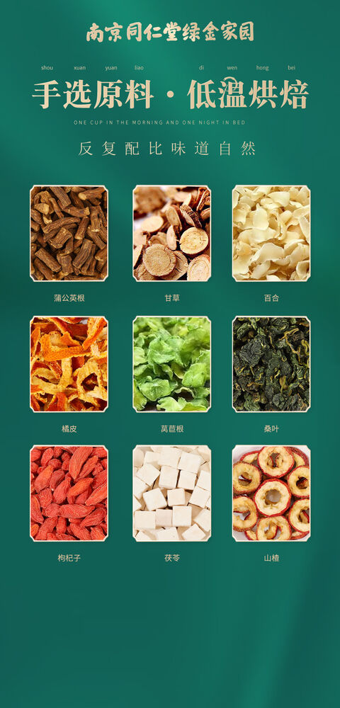 Dandelion and Lily Poria Tea 同仁堂绿金家园蒲公英百合茯苓茶 散结茶 30包/盒