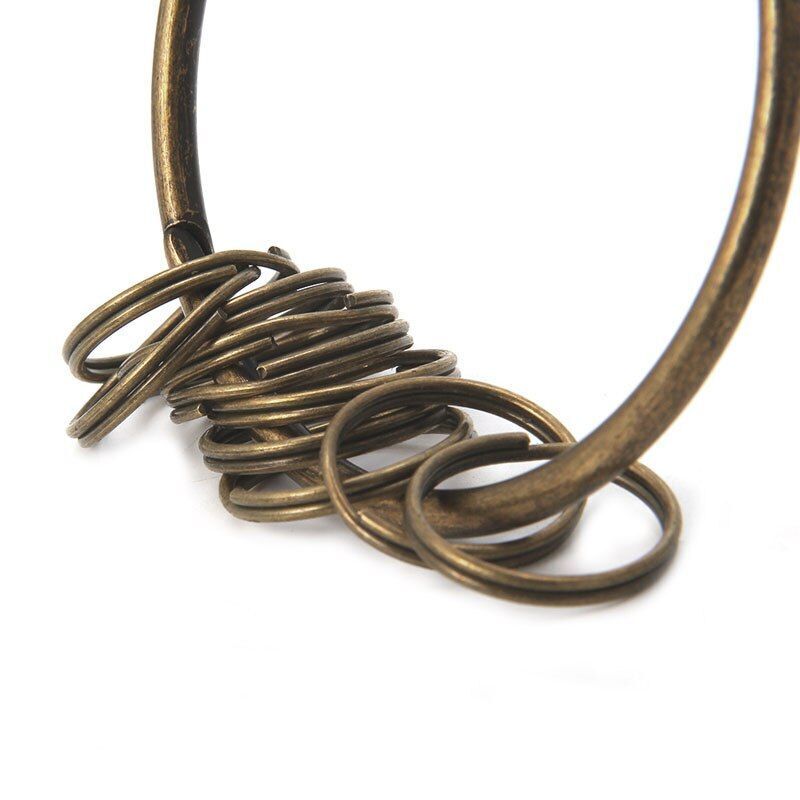 Key Ring Bronze Keychain Clips Hook Clasps Oversize Split DIY Buckle 7.5cm Metal