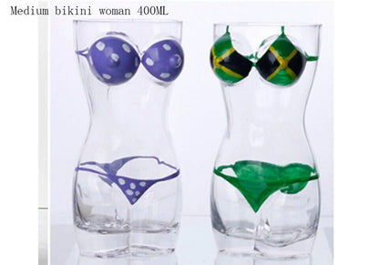 60/400ML Unique Beer Cups Funny Body Shape Wine Glass Whisky Vodka Shot Glasses