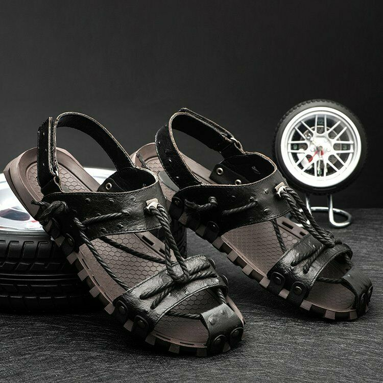 Mens Close Toe Hollow Out Sandals Sports Flats Beach Outdoor Shoes Summer Casual