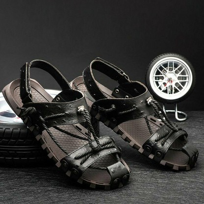 Mens Close Toe Hollow Out Sandals Sports Flats Beach Outdoor Shoes Summer Casual