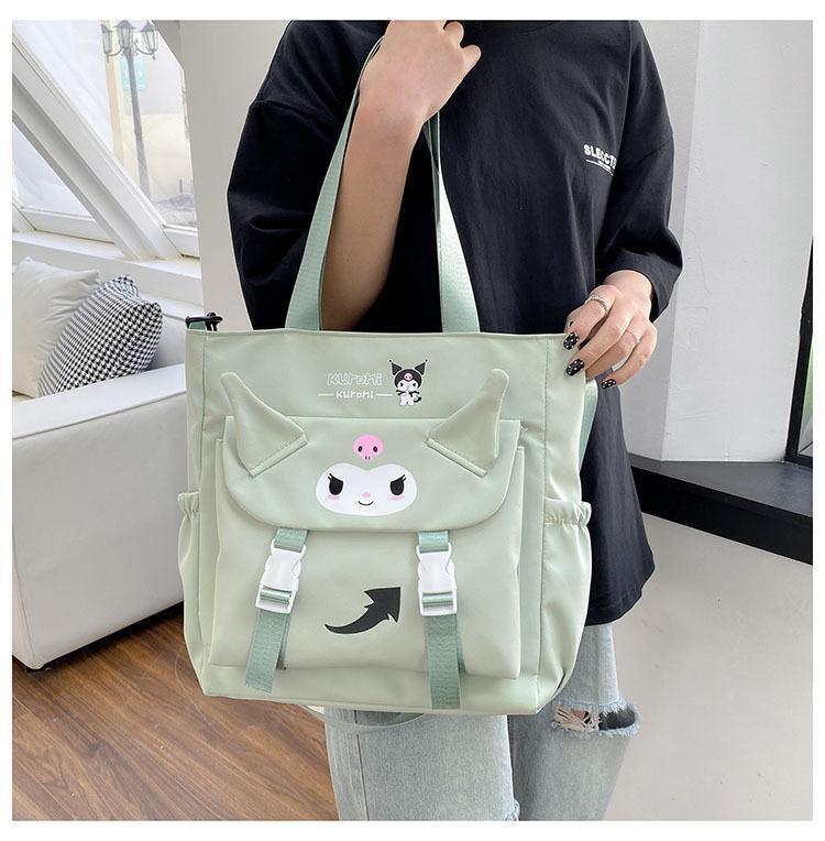 Women Kuromi Shoulder Messenger Bag Cute Girl's Cartoon Travel Storage Bag Gifts