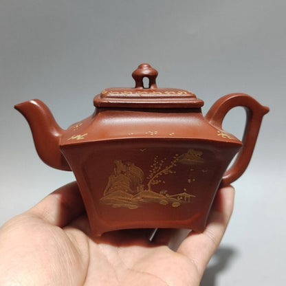 Vintage China Yixing Purple Clay Teapot Zisha Handmade Ceramic Exquisite Teaware
