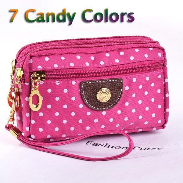 Fashion Women Wallets Small Handbags Canvas Zipper Clutch Coin Purse Pocket 1PC