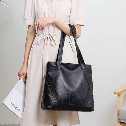 Fashion Women's Ladies Faux Leather Tote Bag Shopper Shoulder Bag Handbag