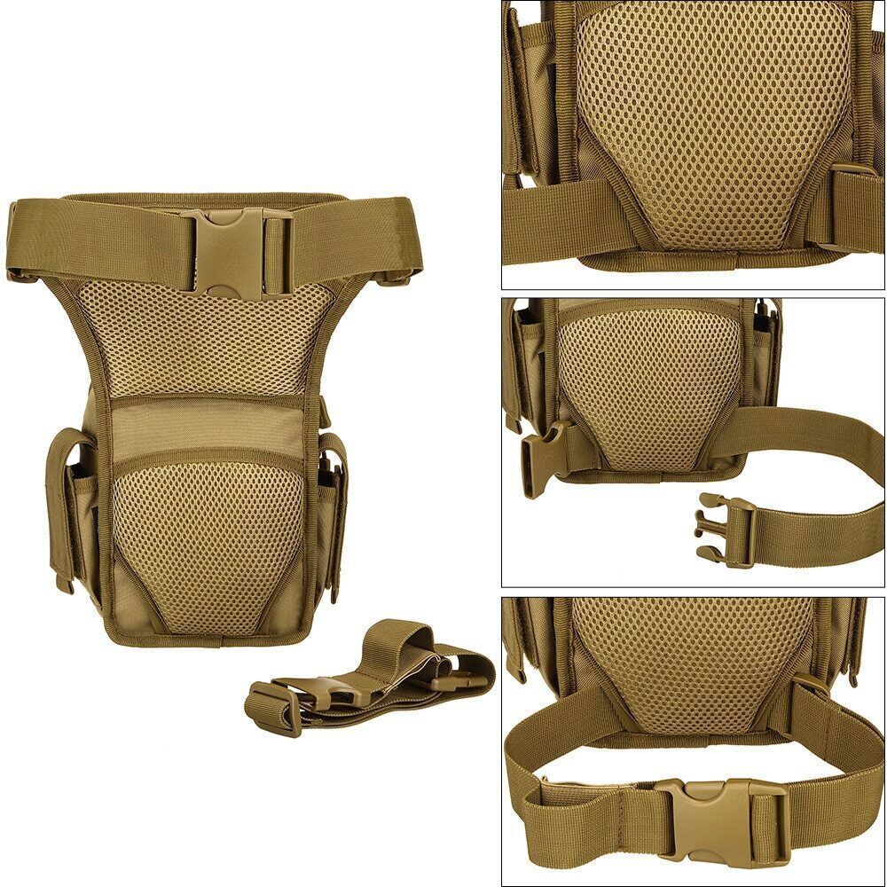 Men Leg Bag Waist Bag Utility Belt Pack Hiking Male Hip Bags Tactical Waist Bag