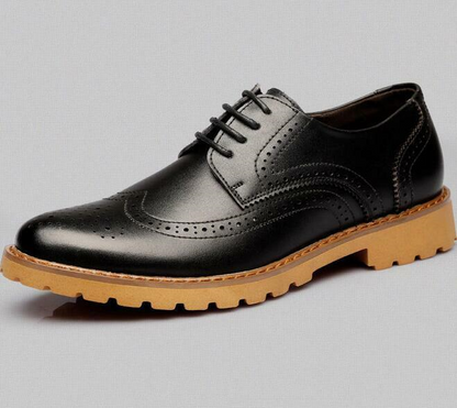 Mens British Wing Tip Brogue PU Leather Carved Dress Formal Shoes Oxfords Shoes
