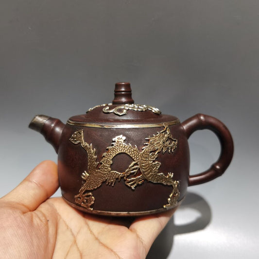 vintage chinese yixing purple clay teapot zisha ceremony teaware collection rare