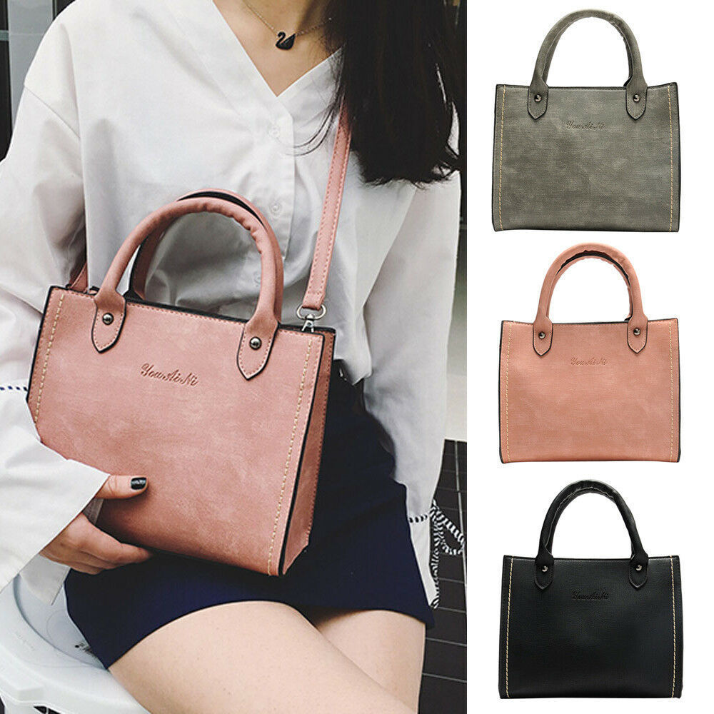 Women's Ladies Casual PU Leather Shoulder Bags with Corssbody Bag Handbag Purse