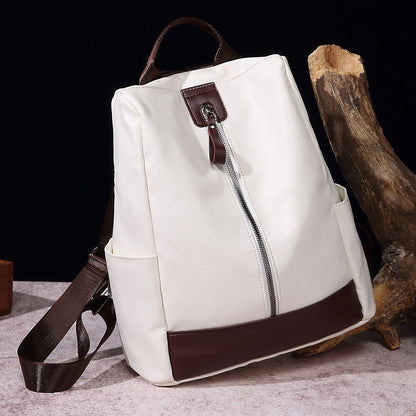 Soft Leather Women's Backpack Shoulder School Bag Retro Travel Bags