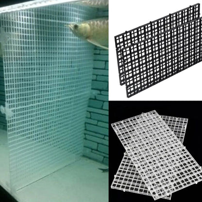 Aquarium Filter Net 2Pcs Fish Tank Black Grids Divider Tray Crate Filtering Mesh