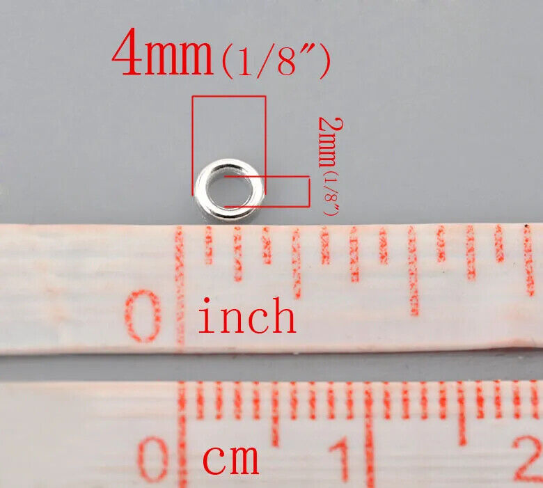 500pcs Jump Rings Soldered Closed 6mm Wide 4.2mm Hole Jewelry Making Findings