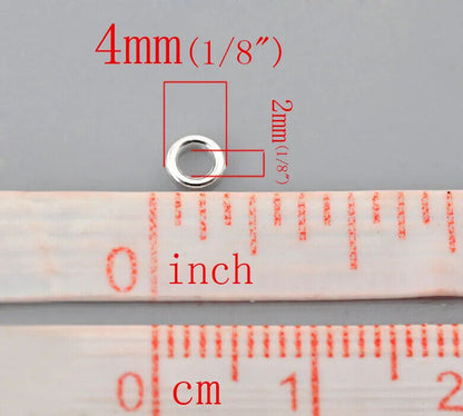 500pcs Jump Rings Soldered Closed 6mm Wide 4.2mm Hole Jewelry Making Findings