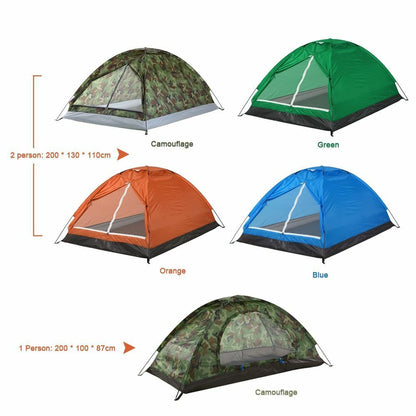 2 Person Beach Tent Ultralight Single Layer Water Resistance Camping Travel Peg