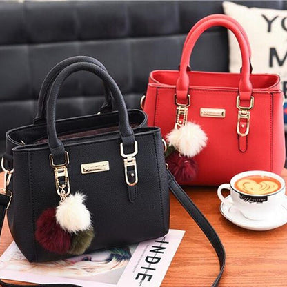 Women Handbag Ladies Bag Handbags PU Leather Pompom Crossbody Shoulder Bags
