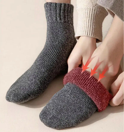 Men Socks 5Pairs Terry Fabrics Winter Woolen Merino Thick Thermal Warm Sportwear