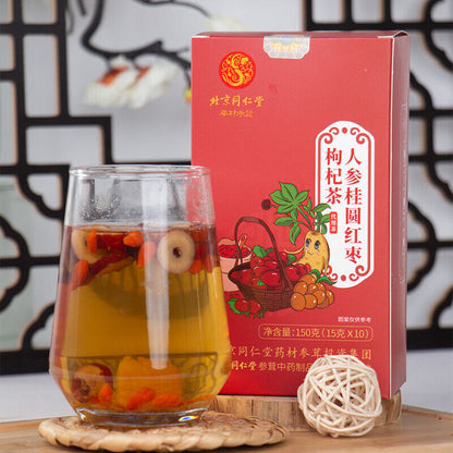 同仁堂人参桂圆红枣枸杞茶150克 TongRenTang Ginseng Longan Red Date Wolfberry Tea 150g