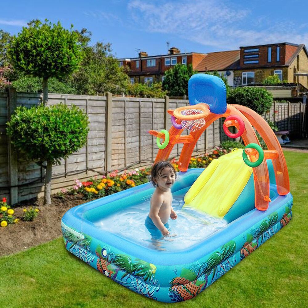 Children Slide Swimming Pool Inflatable Toys Summer Water Play Pool Kids Slide