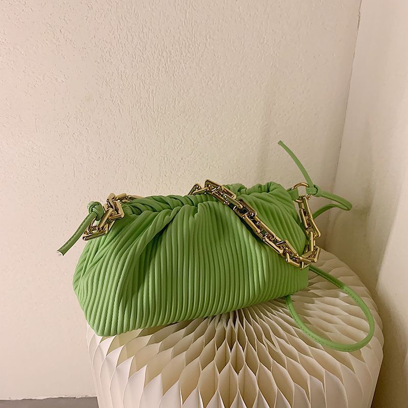 Pleated Underarm Shoulder Bag Gold Chain Cloud Bags Crossbody Hobos Clutch Purse