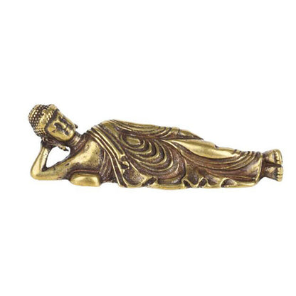 Mini Retro Golden Lying Amitabha Buddha Statue Buddha Sculpture Fi-ca