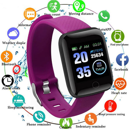 Bluetooth Smart Watch Sport Bracelet Wristband Heart Rate Blood Pressure Monitor