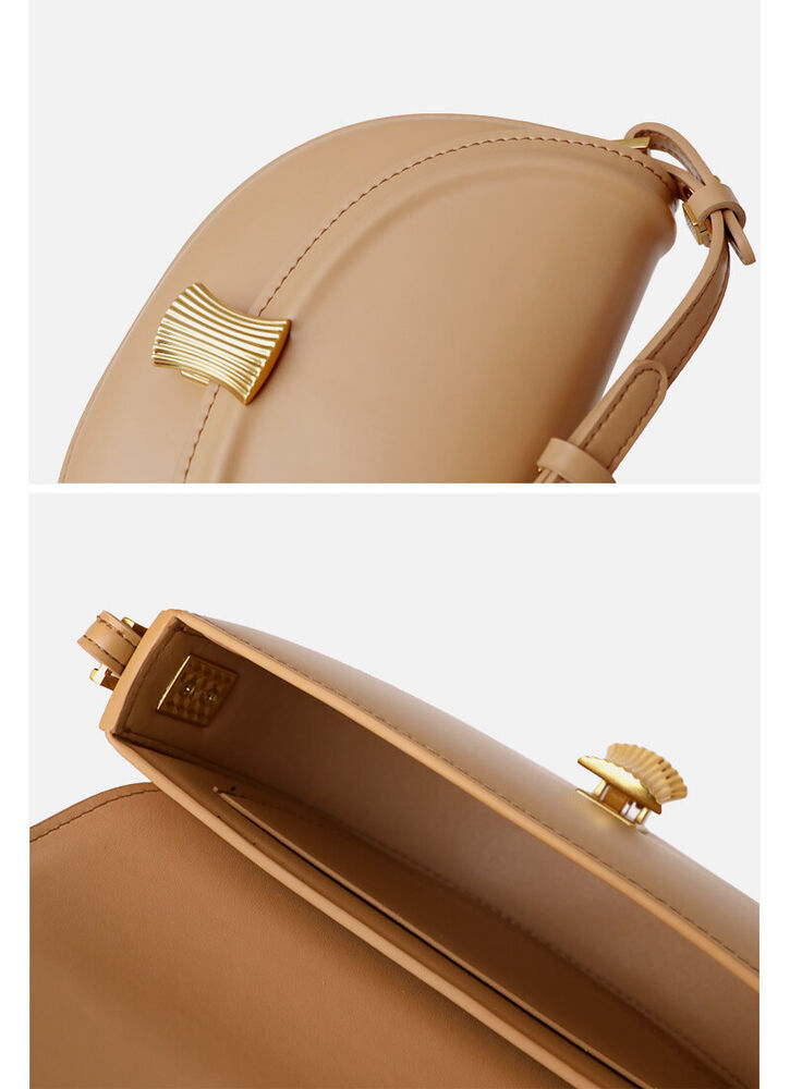 Small Mini Real Leather Flap Saddle Bag Shoulder Purse Clutch Crossbody Fasshion