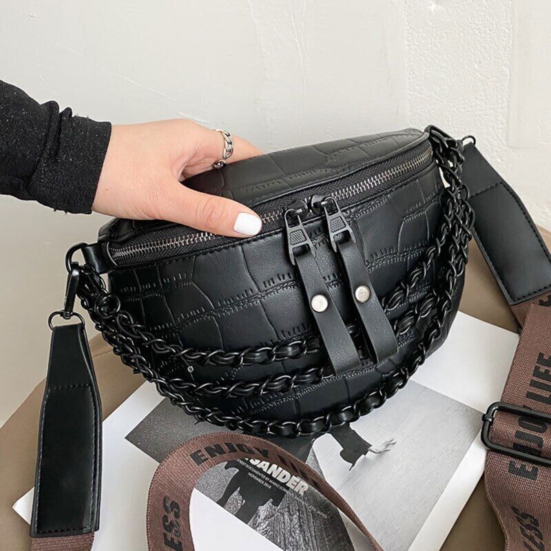 Chain Waist Bag Pack Women Waist Belt Bags Pattern Pack Fashion Waist Pack