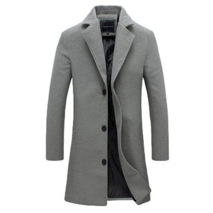 Men Jackets Men Slim Fits Coats Business Mens Long Winter Outwears