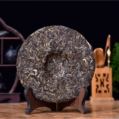 357g Yunnan Big Tree Pu'er Cha Tea Cake Natural Green Tea 2017 Spring Pu-Erh Tea
