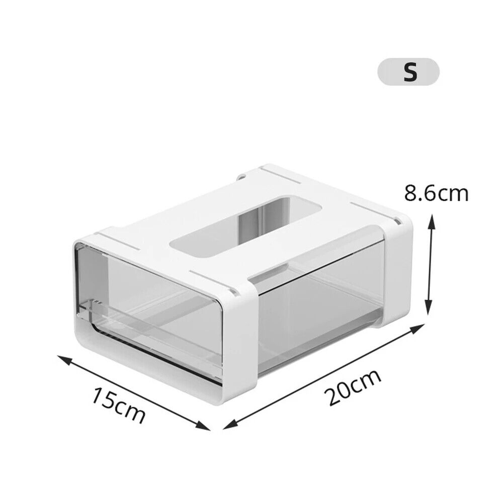 Drawer Storage Box Under Table Self-Adhesive Cabinet Desk Organizer Sundries Bin