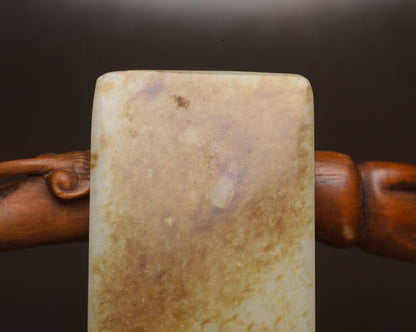 Chinese Antique Hetian Jade Carved Dragon Statue Pendant Gift Jewelry Collection