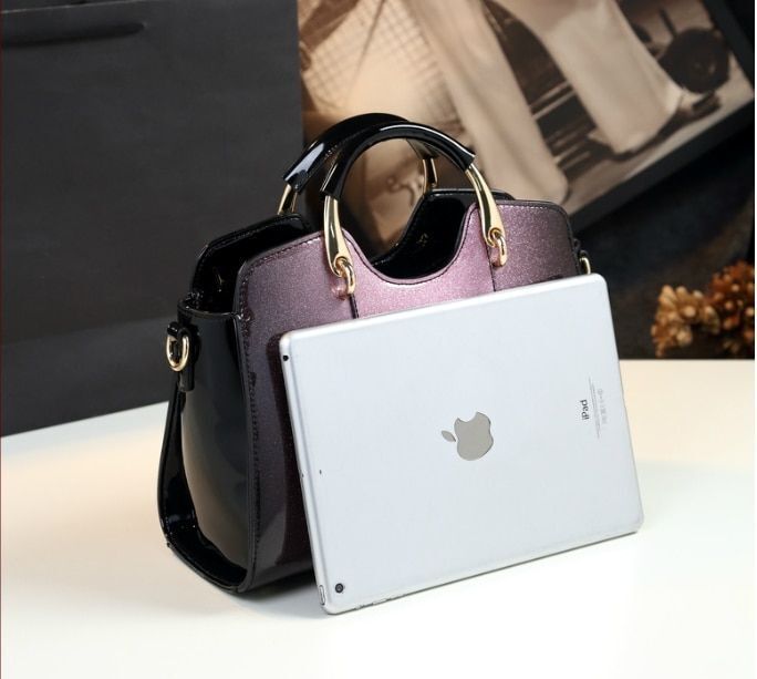 Pillow Shoulder Bag Patent Leather Handbags Messenger Clutch 33*13*22/29*12*20CM