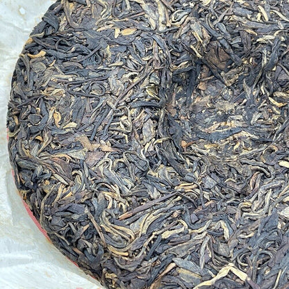 Pu-Erh, octagonal pavilion, Yunnan Qiaomu ancient tea (red classic), 2008y,357g,Raw