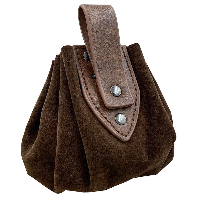 Medieval Vintage Waist Bag Hanging Belt Coin Purse Faux Leather Cosplay Props