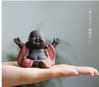 Big belly Maitreya Buddha tea pet decoration Yixing purple sand tea playing tea